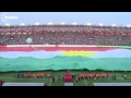 Kurdistan  Biggest Flag in Zakho Football Stadium  اكبرعلم  كوردستان في ملعب زاخو الدولي