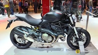 2015 Ducati Monster 821 Dark - Walkaround - 2014 EICMA Milan Motorcycle Exhibition