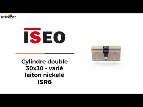 Cylindre double varié à profil européen - laiton nickelé - ISR6 ISEO