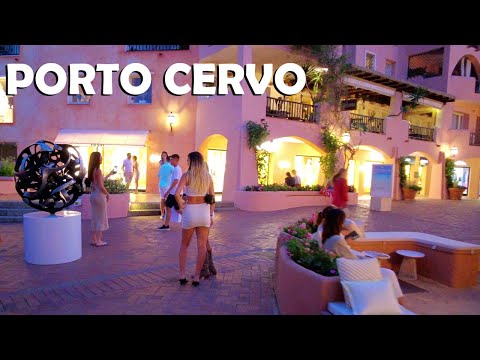 Porto Cervo, Sardinia, SUMMER night walking tour in 4k