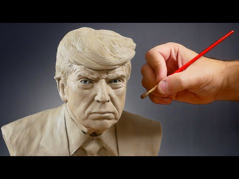 One Day Sculpt: Donald Trump's Mugshot - Timelapse