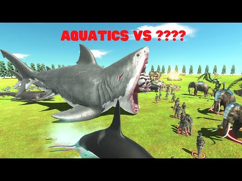 ARBS💥Mega Battles💥AQUATICS VS ALL UNITS! Animal Revolt Battle Simulator