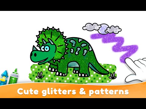 Toddler Coloring Book Glitter Video