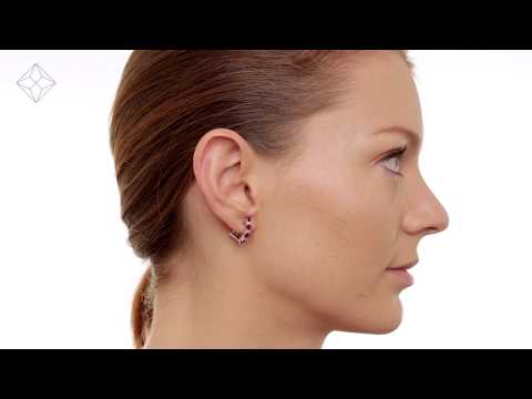 H4217 - Ruby 1.30CT And Diamond 9K White Gold Earrings