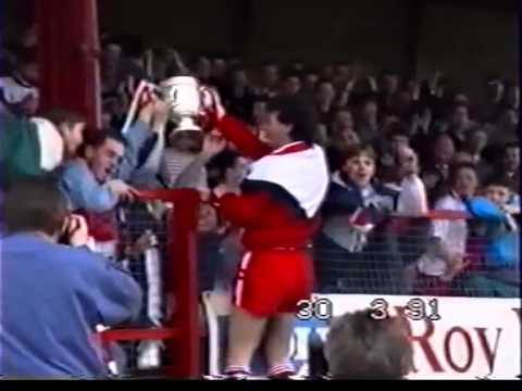 Presentation of the 1990/91 League Championship to Portadown