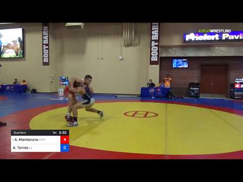 2018 Marine Corps US Open/UWW Junior Greco Roman 77 Quarters - Anthony Mantanona (OKRTC) Vs. Andre
