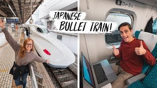 Our First JAPANESE BULLET TRAIN RIDE! - Shinkansen Second Class Review (Tokyo to Osaka, Japan)