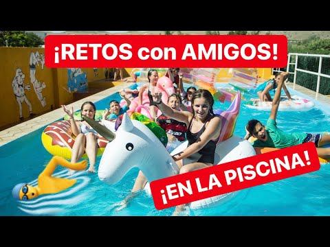 ¡¡El agua ES LAVA!! 🔥Retos en la PISCINA con amigos🔥// FAMILUKIS