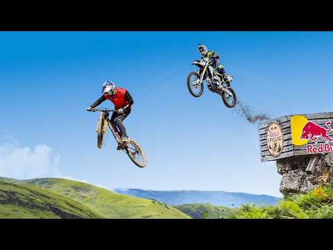 Mountain Bikes x Motorbikes in EPIC Red Bull Hardline Relay