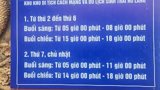 RULES & ENTRY TIMES AT HO LANG REVOLUTIONARY RELIC & ECO-TOURISM SITE