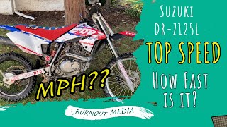 What is the TOP SPEED of a Suzuki DRZ125?