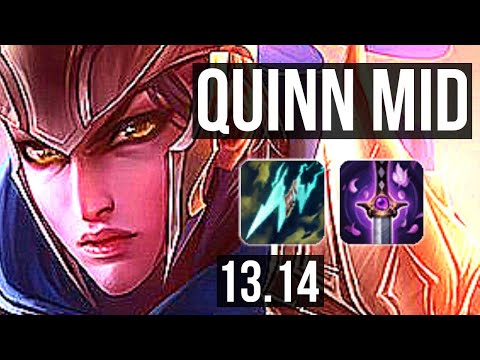 QUINN vs QIYANA (MID) | 5/0/3, 1.4M mastery, Rank 9 Quinn, 500+ games | KR Challenger | 13.14