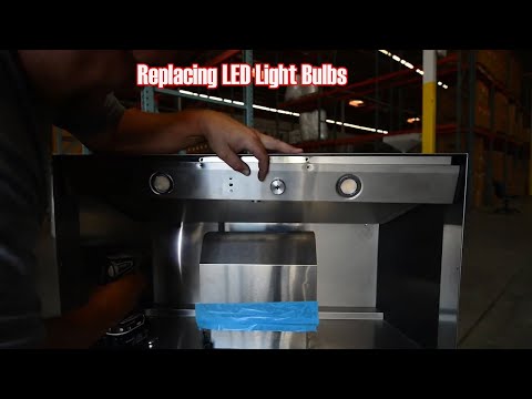 Replacing Vent A Hood LED light bulbs vent-a-hood replacement parts P1350 and P1355 replacement bulb