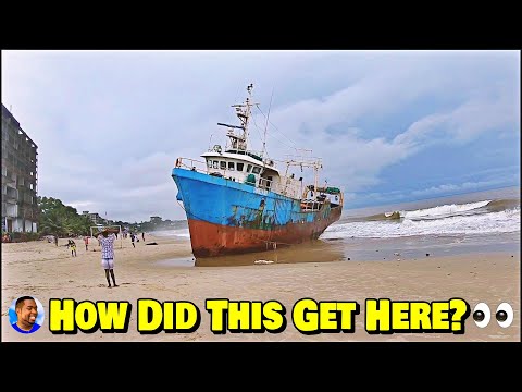 How Did This TRAWLER Get Here? - Freetown Beach 🇸🇱 Vlog 2022 - Explore With Triple-A