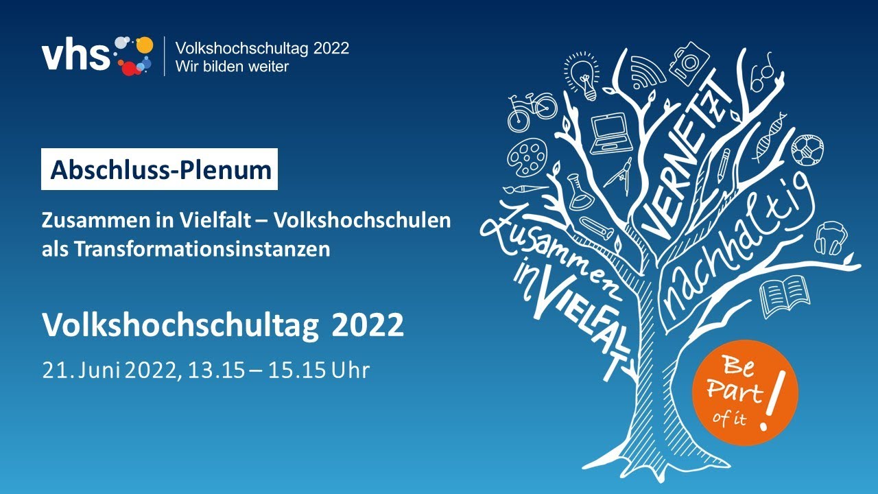 Aufzeichnung der Abschlussveranstaltung des 15. Volkshochschultags 2022