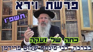 פרשת וירא תשפ"ו-הרב פינחס שלום פרידמן- כחה של זעקה