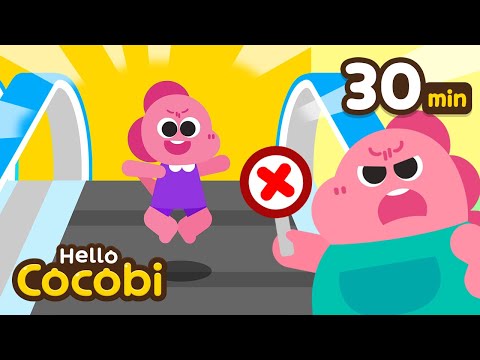 Safety At The Mall Song and More! | Nursery Rhymes for Kids | Elevator, Escalator | Hello Cocobi