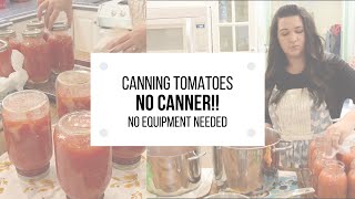 How To Can Tomatoes Without Equipment//NO CANNER TOMATOES