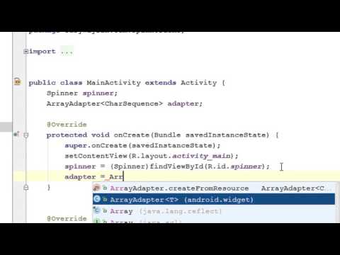 Android Studio Tutorial   14   Working with Spinner