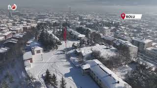 Bolu’da Kış Güzelliği Havadan Görüntülendi