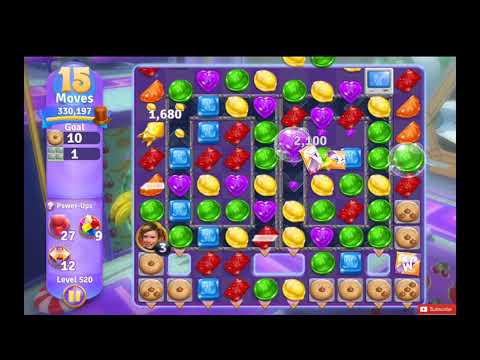 Wonka's World of Candy Level 520 NO BOOSTERS - A S GAMING ✔