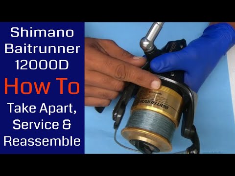 Shimano Baitrunner 12000D Fishing Reel - How to take apart, service and reassemble