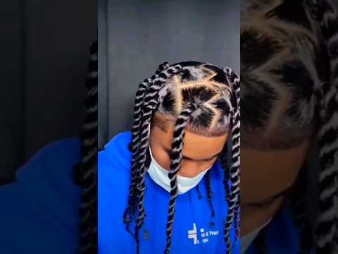 Black Men Flawless Two Strand Twist on thick Long Natural hair #2023 #hair #hairstyle #Blackmen