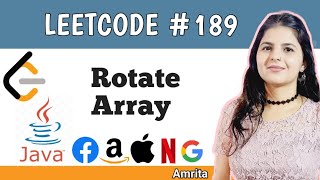 YouTube video 'Rotate Array | Leetcode 189 | Top 150 interview question series'