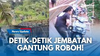 Download lagu MENCEKAM  !!! Jembatan Tetiba Ambruk Saat Dilintasi, 5 Orang  Korban Berjatuhan Ke Sungai mp3