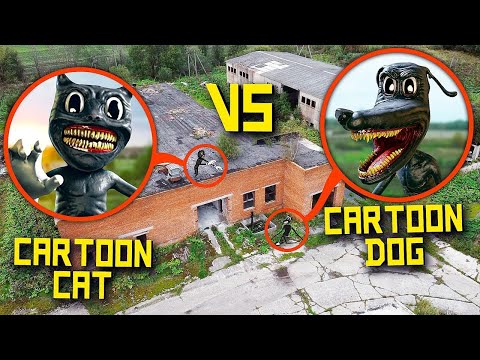 DRONE CATTURA CARTOON DOG che attacca CARTOON CAT! **CARTOON DOG esiste**