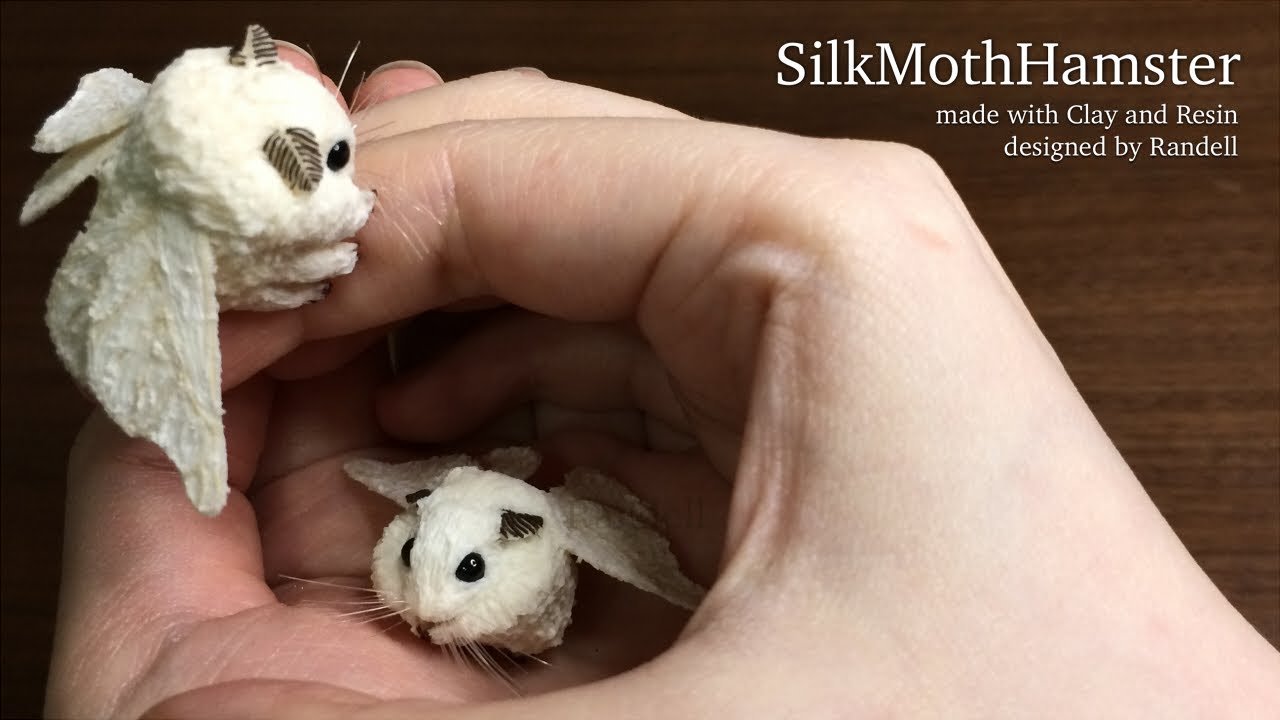 【粘土・レジン】カイコガハムスター【Clay,Resin】Silkmoth Hamster | DIY