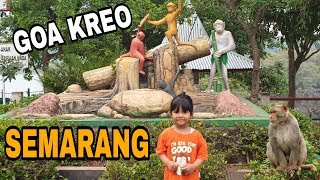 preview picture of video 'GOA KREO Semarang | Wisata di Semarang |  Marsha Kenzo Jalan2  melihat monyet yg berjalan bebas'