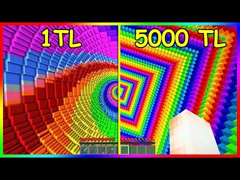 1 TL DROPPER HARİTASI VS 5000 TL DROPPER HARİTASI - Minecraft
