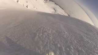 preview picture of video 'Snowboarding of the lift in Gulmarg - Kashmir 2013'