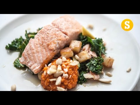 Salmon & Romesco Sauce Recipe | Sorted Food