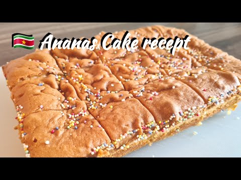 🇸🇷 Surinaamse ananas cake recept|Pineapple cake|EN subtitle|