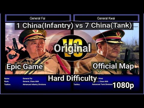 Infantry vs 7 China tank | C&C Generals Zero Hour | Most Difficult Match Ever