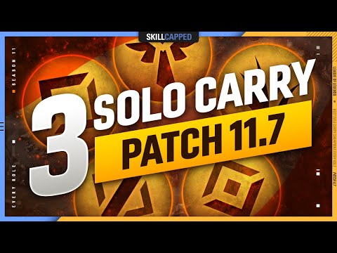 3 BEST SOLO CARRY Champions for EVERY ROLE in PATCH 11.7 - League of Legends