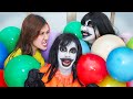 Monster Under My Bed Story Have a New Friend | Funny Monster Under My Bed Story w/ Balloon Challenge