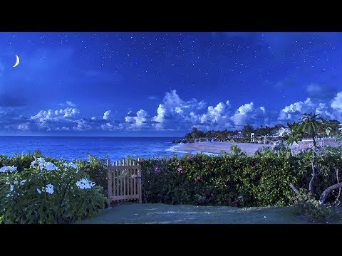 Ocean Waves Lullaby for Sleeping with Blue Nightlight - Ocean Sounds, 8 Hours