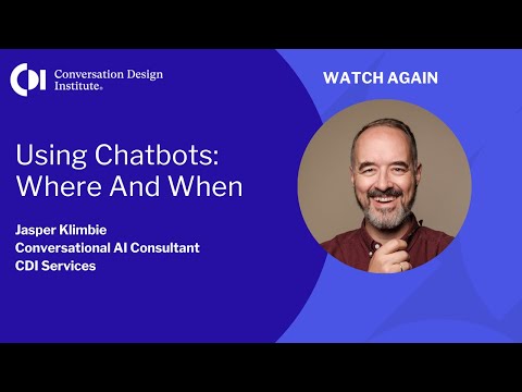 Using Chatbots: Where And When With Jasper Klimbie - YouTube
