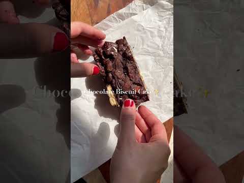 CHOCOLATE BISCUIT CAKE✨🍫 #dessert #homemade #yummy #chocolate