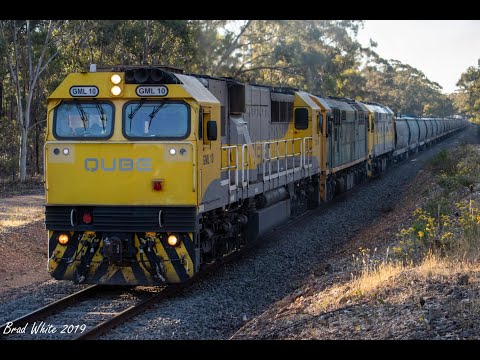 7,000hp conquers the 1 in 52 Bealiba Bank: GML10, 8037 and 8030 on QUBE's 7762V- 6/12/19