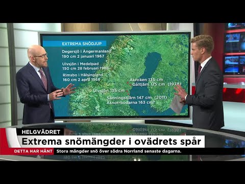 Extrema snömängder i ovädrets spår – Peter Kondrup ger helgprognos för hela landet - Nyheterna (TV4)