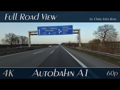 Autobahn (A1), Germany: Bremen - Hamburg - (Hatzte - Dibbersen) - 4K (UHD/2160p/60p)