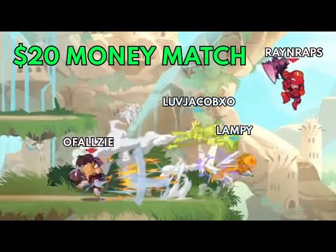 Ofallzie & RaynRaps vs Lampy & LuvJacobxo - 2v2 - $20 Money Match - Brawlhalla Show Match #97