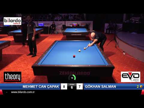 MEHMET CAN ÇAPAK & GÖKHAN SALMAN Bilardo Maçı - 2018 ERKEKLER 2.ETAP-1/8