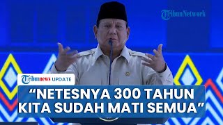 Prabowo Kritik Teori Neoliberal, Sindir Jika Kekayaan Menetes 300 Tahun Rakyat Keburu Mati