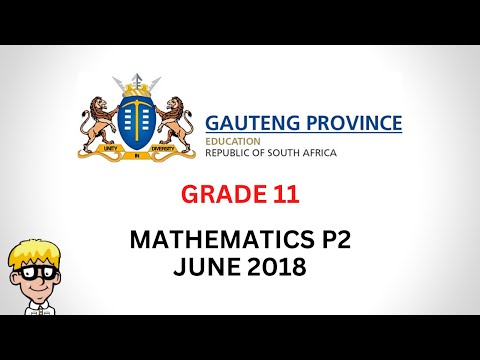 Grade 11 June Maths Exam Paper 2 | 2018 | Gauteng