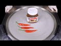ASMR Nutella Chili Ice Cream Rolls ICE ROLLS WORLD
